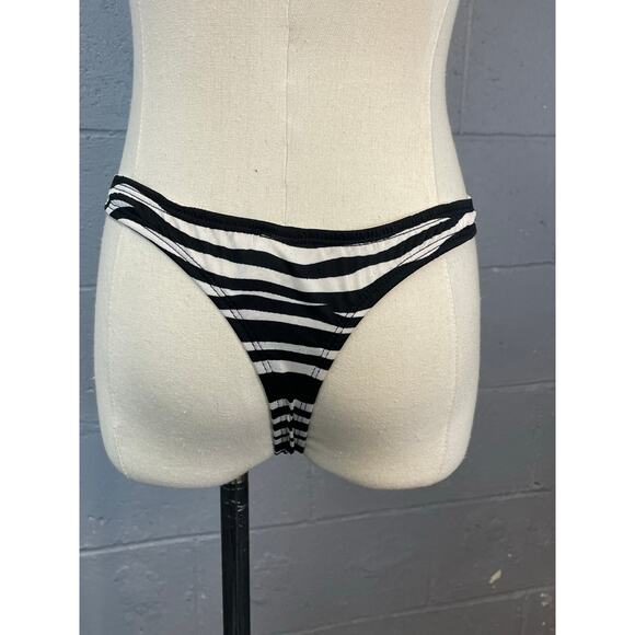 Men's Zebra Print Thong Underwear Pointed Structured Men's Lingerie One Size - Picture 2 of 11